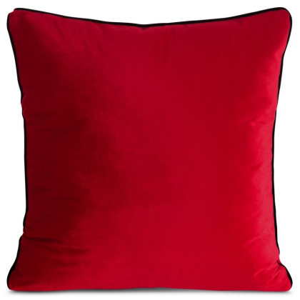 Zamatová obliečka 45x45 cm na vankúš GAJA červený s lemovaním